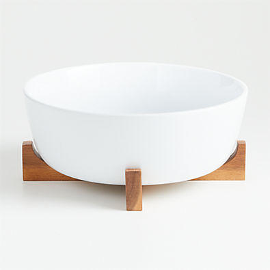 View Oven-to-Table Large Serve Bowl with Acacia Wood Trivet details