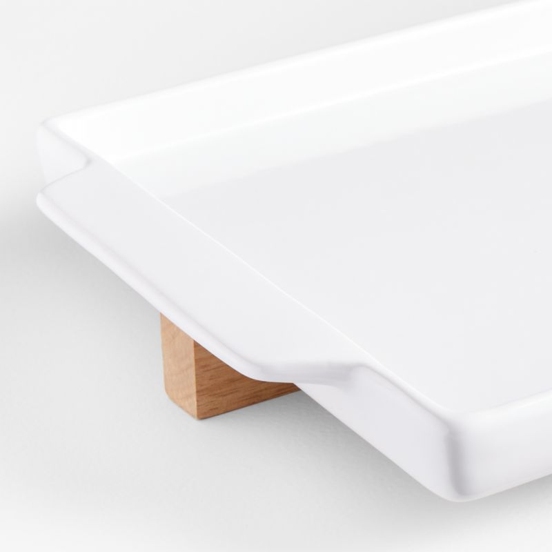 Oven-to-Table Ceramic Sheet Pan with Wood Stand - image 4 of 6