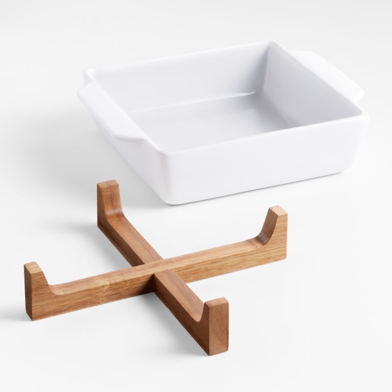 Oven-to-Table Square Baking Dish with Wood Stand - image 6 of 7