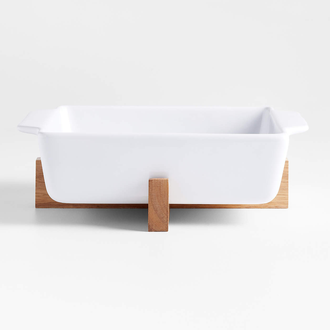 Oven-to-Table Square Baking Dish with Wood Stand
