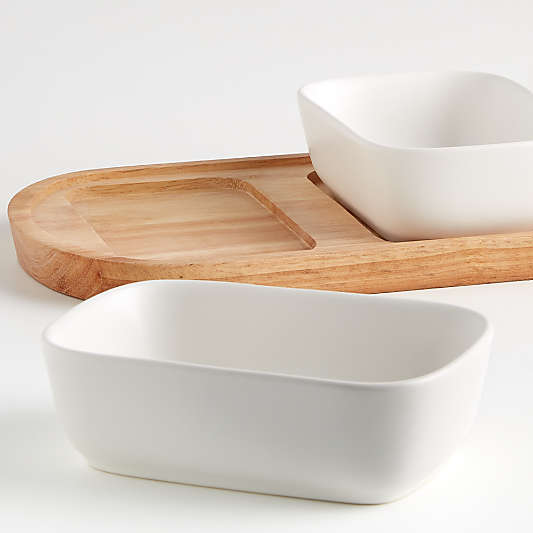 Oven-to-Table Oval Serving Bowls with Oval Platter