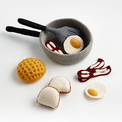 View Felt Breakfast Food Kids Playset details