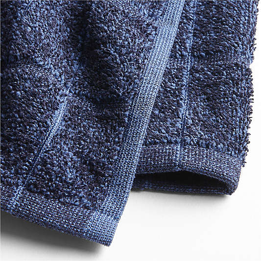 Oversized Recycled Cotton Blend Indigo Utility Kitchen Towel