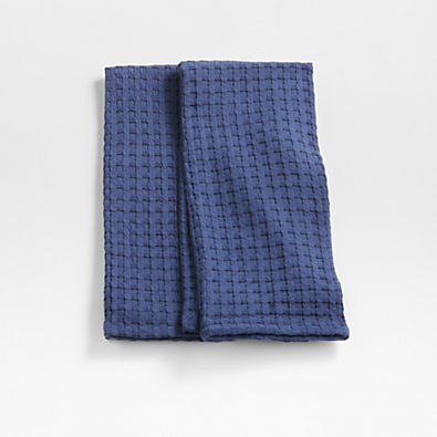 View Oversized Waffle Indigo Dish Towels, Set of 2 details
