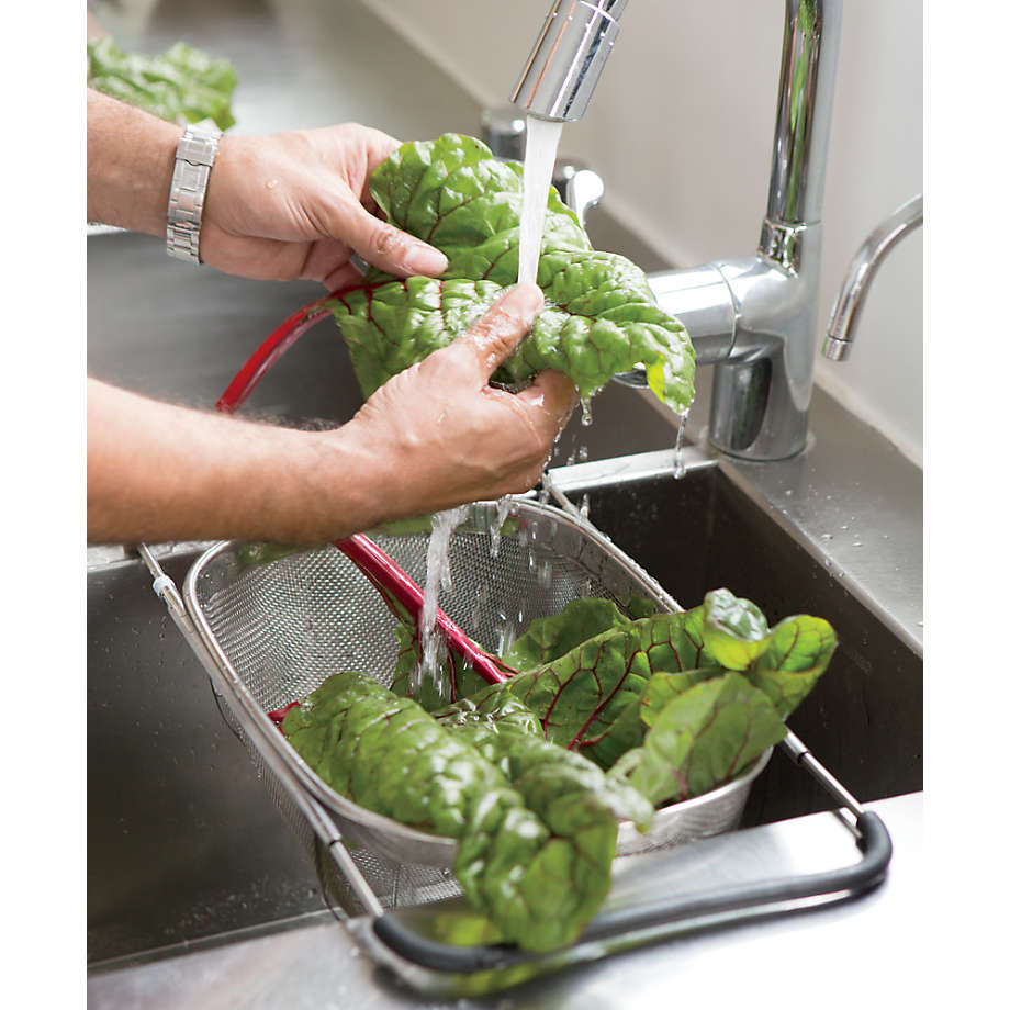 Over-The-Sink Mesh Colander + Reviews | Crate & Barrel