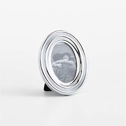 Signature Silver Oval Picture Frame 2"x3"