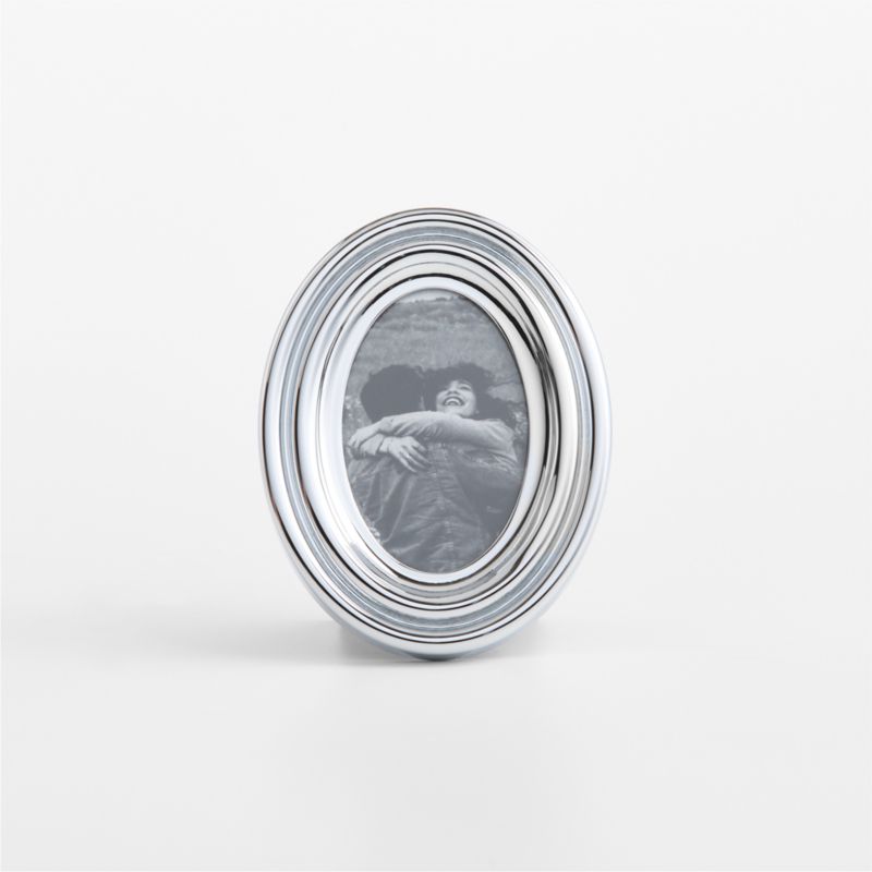 Signature Silver Oval Picture Frame 2"x3" - image 4 of 6