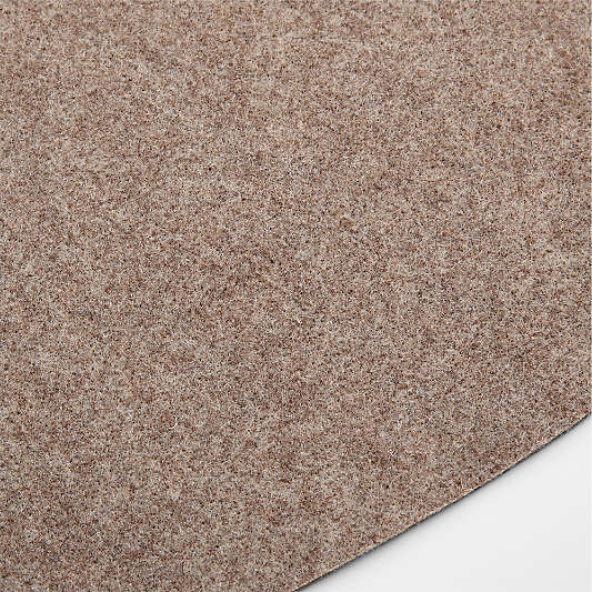 Oval Stone Grey Felt Placemat
