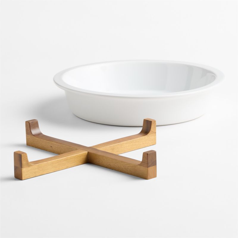 Oven-to-Table Pie Dish with Acacia Wood Trivet - image 5 of 8