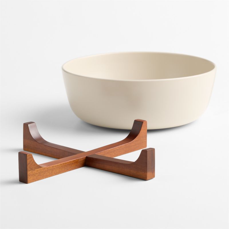 Oven-to-Table Serving Bowl with Dark Acacia Wood Trivet - image 7 of 10