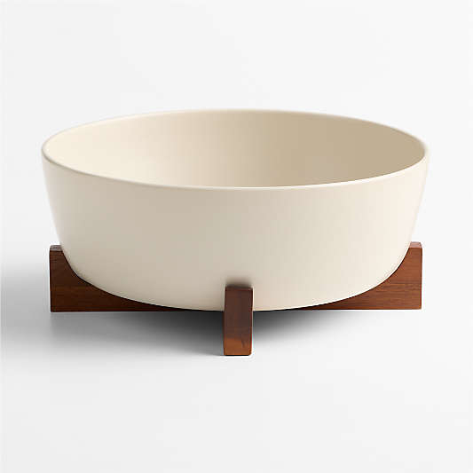 Oven-to-Table Serving Bowl with Dark Acacia Wood Trivet