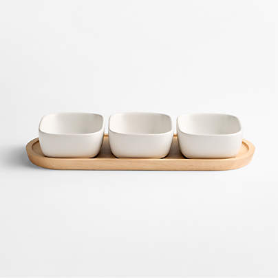 Oven-to-Table Oval Serving Bowls with Oval Platter