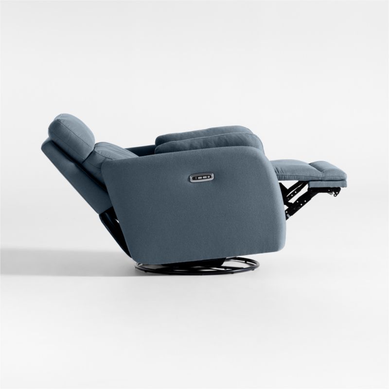 Owen Blue Nursery Power Recliner Chair with Metal Base - image 6 of 9