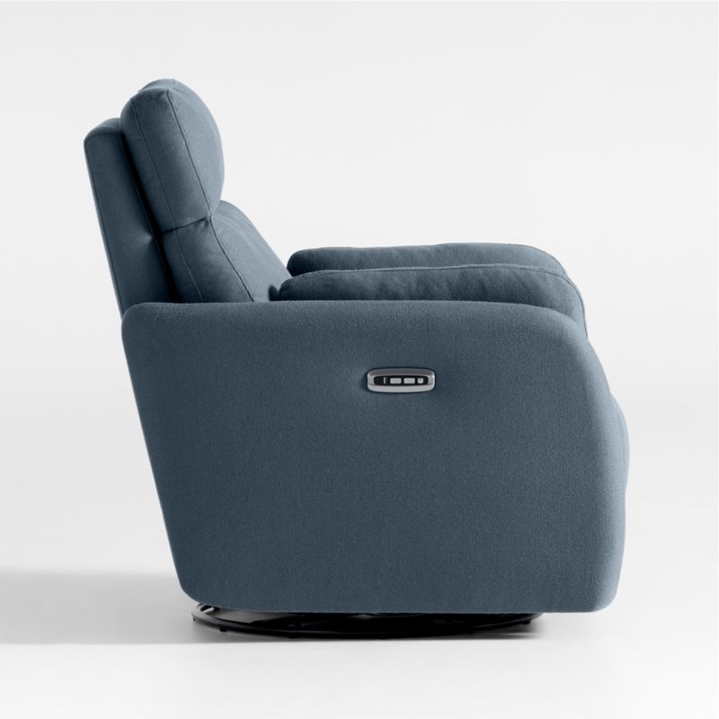 Owen Blue Nursery Power Recliner Chair with Metal Base - image 3 of 9