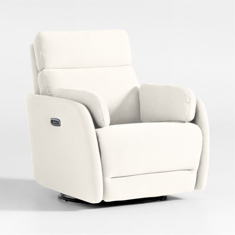 Owen Cream Nursery Power Recliner Chair with Metal Base - image 0 of 7