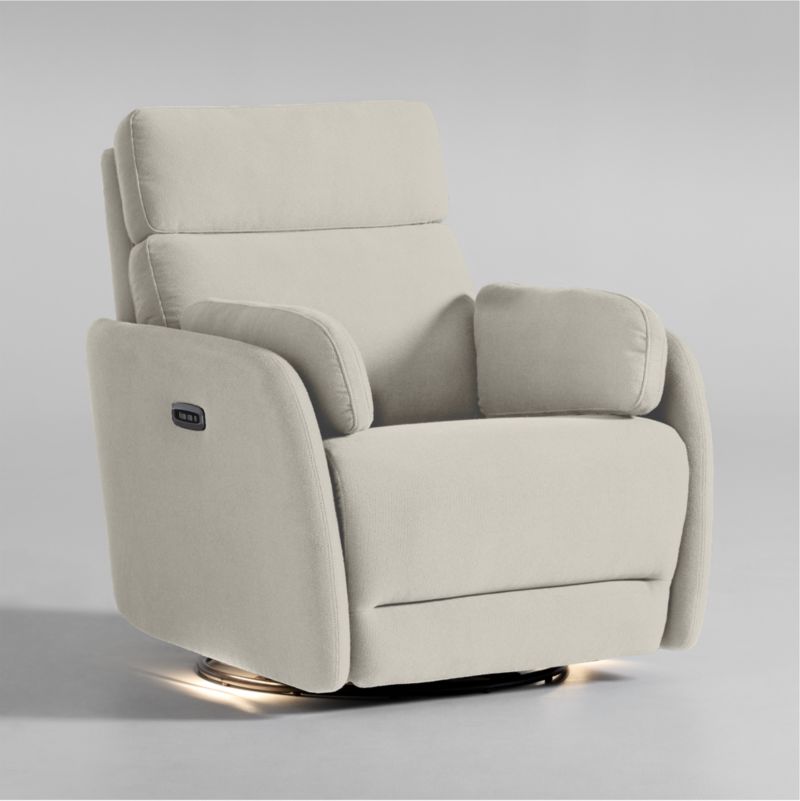 Owen Cream Nursery Power Recliner Chair with Metal Base - image 6 of 7