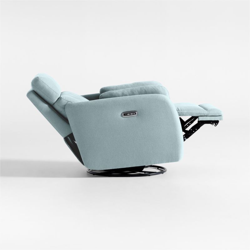 Owen Light Blue Nursery Power Recliner Chair with Metal Base - image 5 of 8