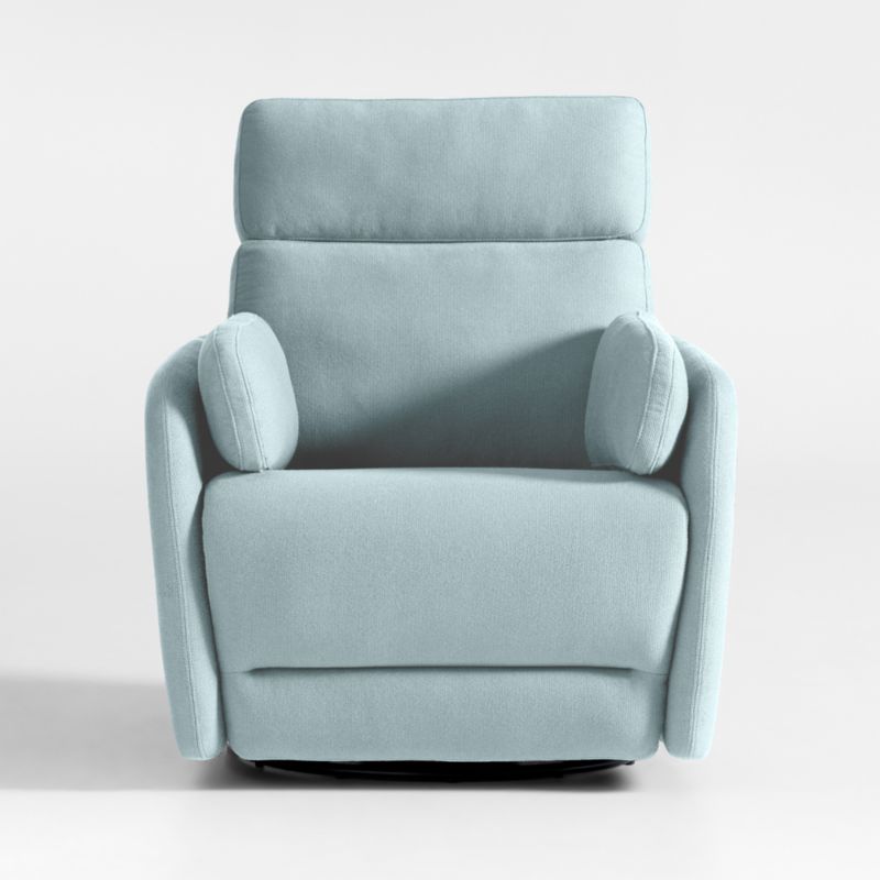 Owen Light Blue Nursery Power Recliner Chair with Metal Base - image 1 of 8