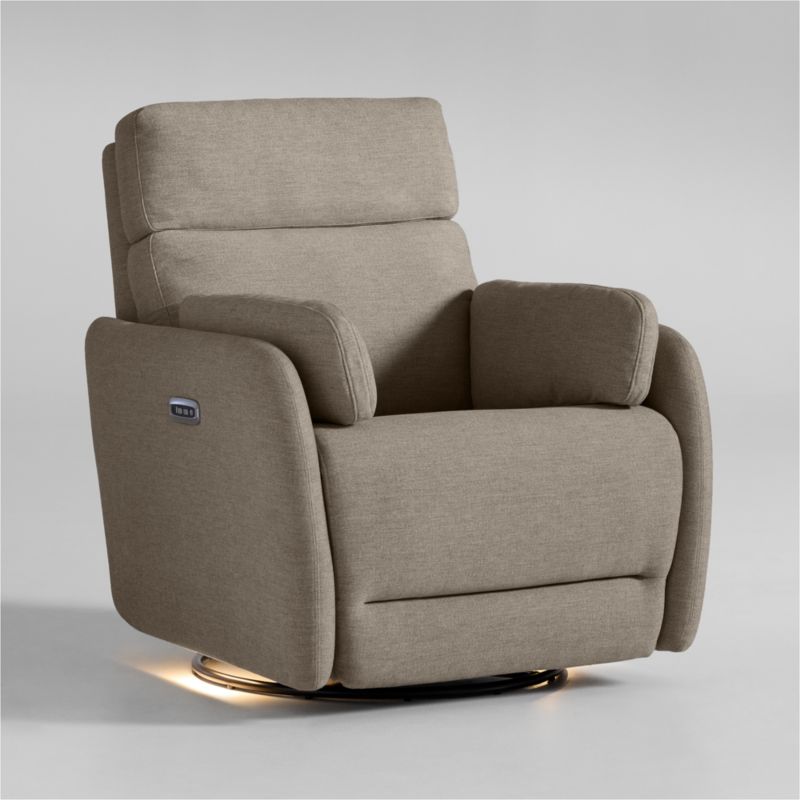 Owen Sand Castle Nursery Power Recliner Chair with Night-Light, Electronic Control and USB with Metal Base - image 7 of 9