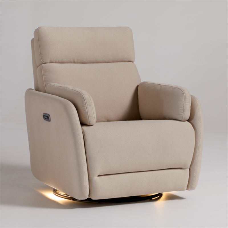 Owen Tan Nursery Power Recliner Chair with Metal Base - image 9 of 11