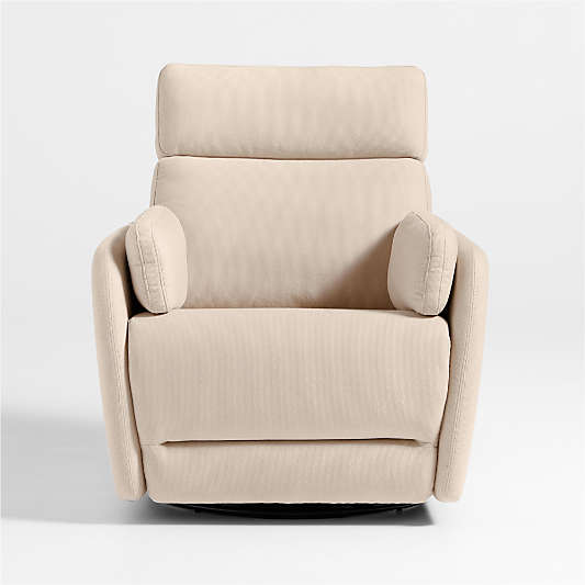 Owen Tan Nursery Power Recliner Chair with Metal Base