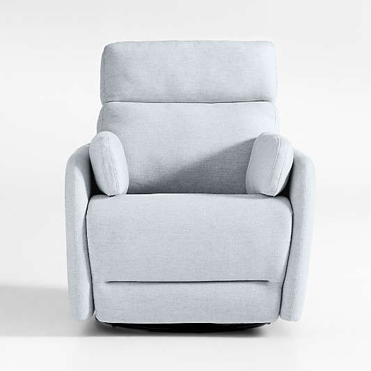 Owen Winter Grey Nursery Electronic Power Recliner with Night Light
