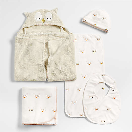 Owl Organic Hooded Baby Towel