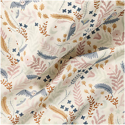 Owl Organic Cotton Percale Kids Sheet Set