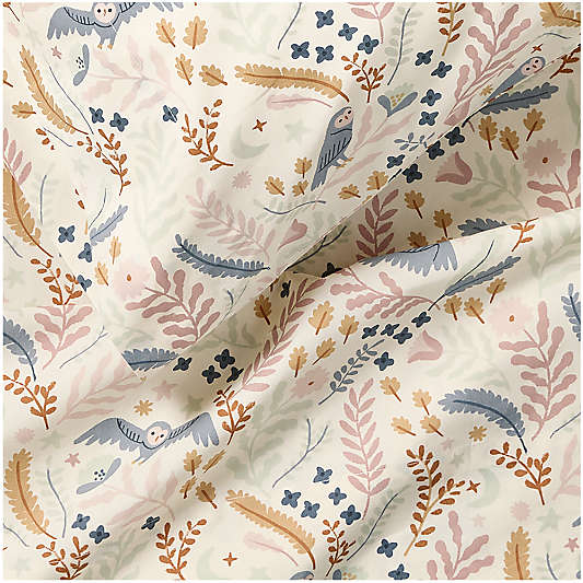 Owl Organic Cotton Percale Kids Sheet Set