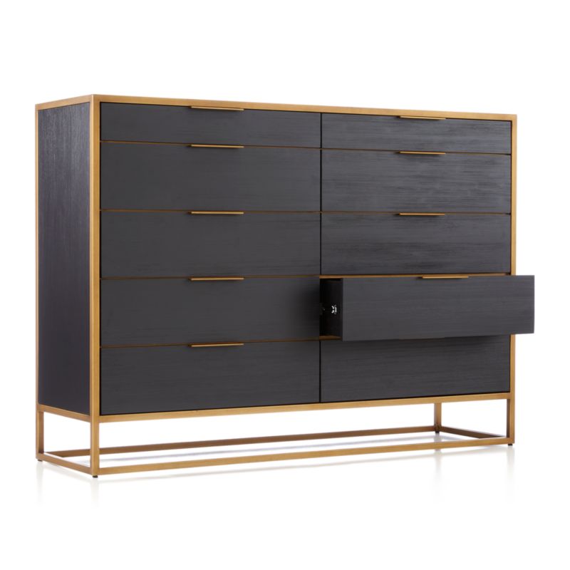 Oxford Black 10-Drawer Tall Dresser - image 5 of 8