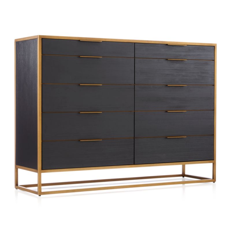 Oxford Black 10-Drawer Tall Dresser - image 4 of 8