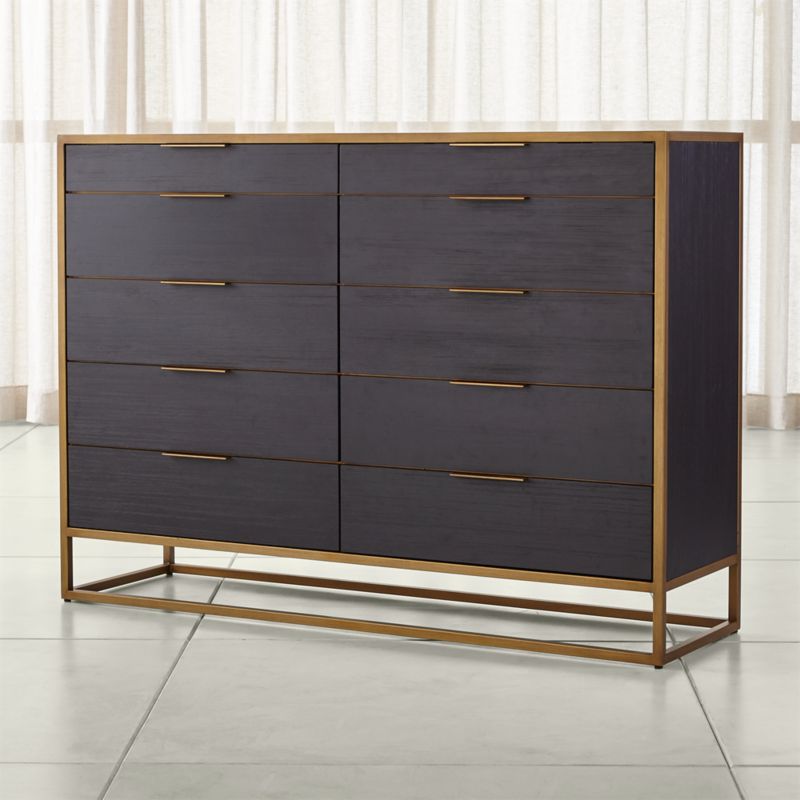 Oxford Black 10-Drawer Tall Dresser - image 3 of 8