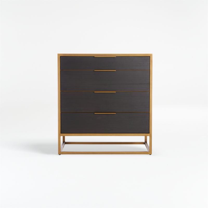 Oxford Black 4Drawer Chest Crate & Barrel