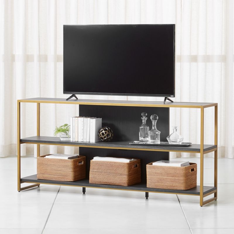 Oxford 80" Black Wood Media Console