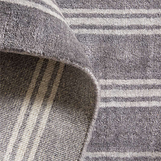 Oxford Performance Handwoven Carbon Grey Rug Swatch 12"x18"