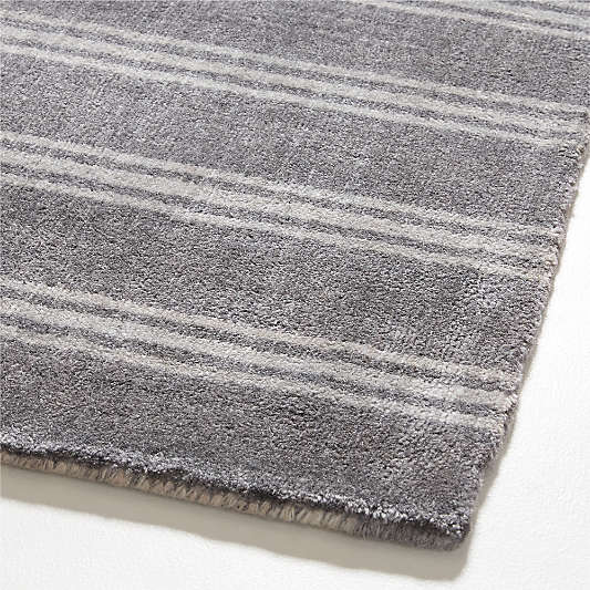 Oxford Performance Handwoven Carbon Grey Rug Swatch 12"x18"