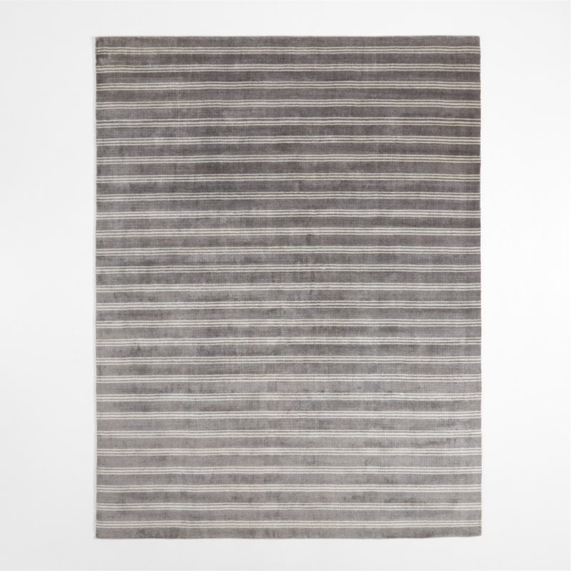 Oxford Performance Handwoven Carbon Grey Area Rug 6'x9' - image 1 of 4