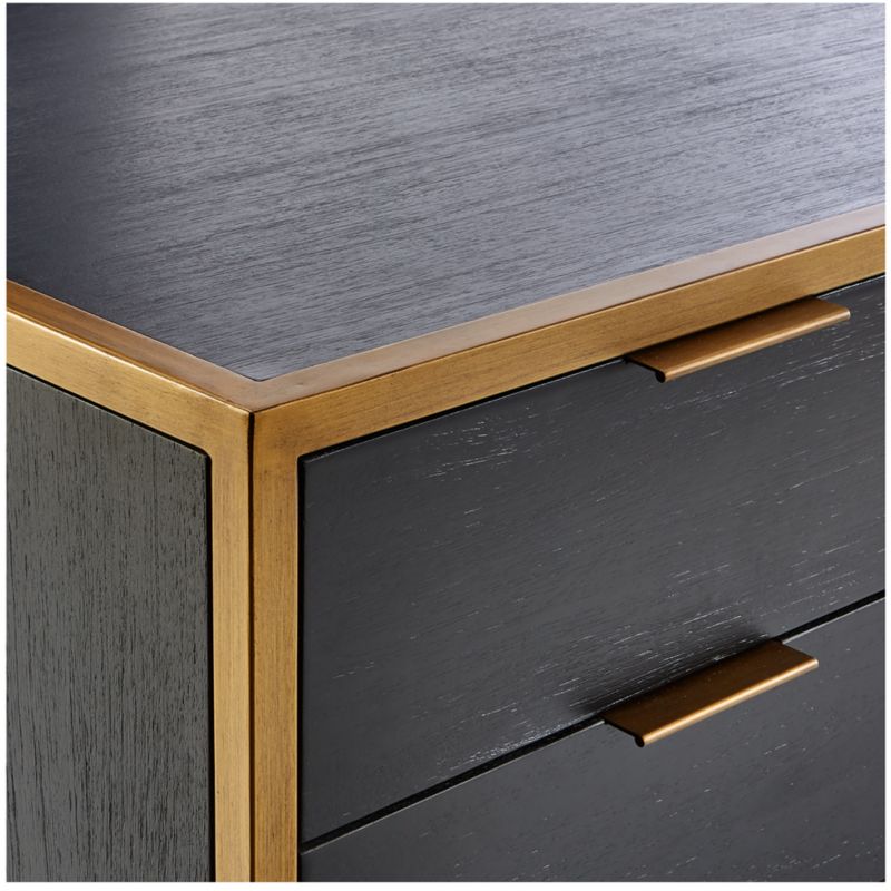 Oxford Black Executive Desk with Power Outlet