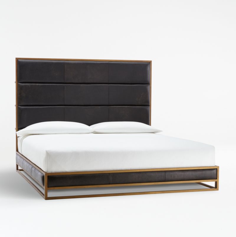 Oxford Leather King Bed Reviews, Leather Headboard Beds