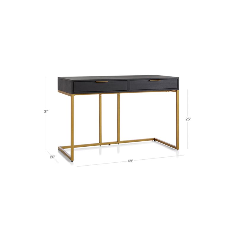 Oxford Black Small Storage Desk