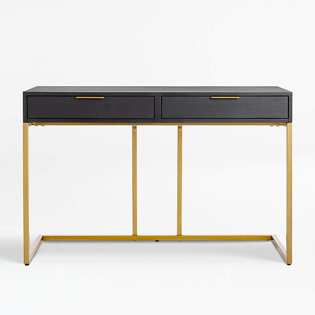 Sawyer Black Desk + Reviews Crate & Barrel