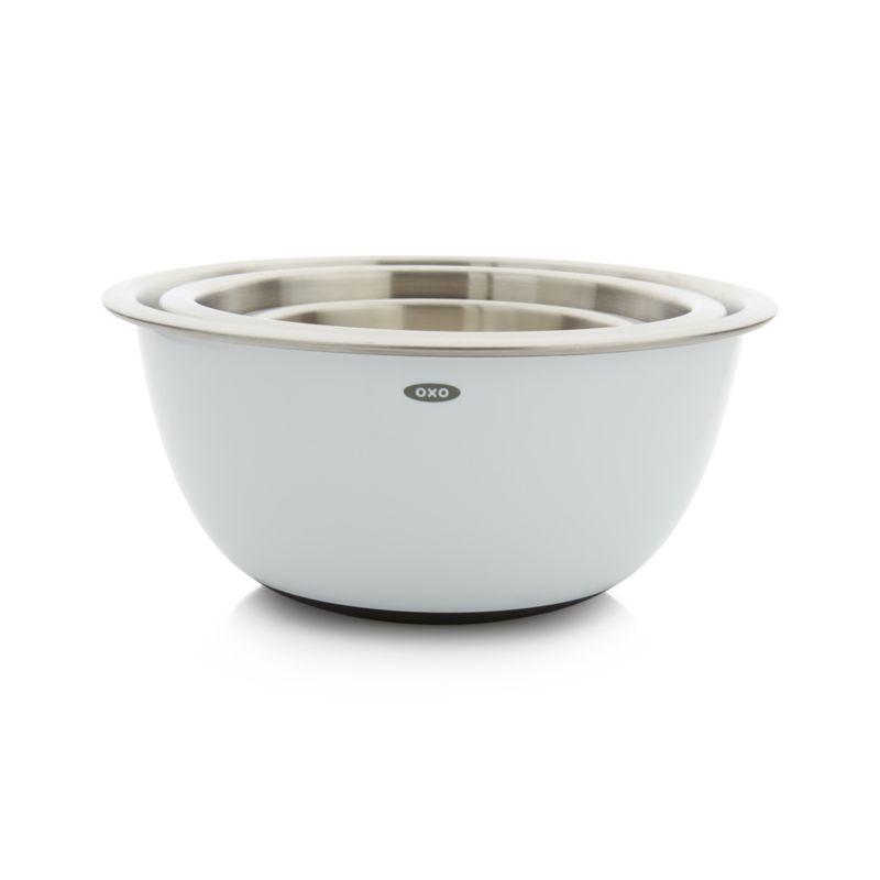 OXO 3-Piece Stainless Steel Mixing Bowl Set - Blue/Gray – the