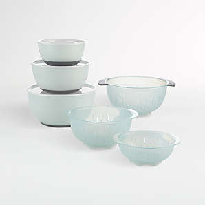 Aspen Rimmed Nesting Mixing Bowls, Set of 4 | Crate & Barrel