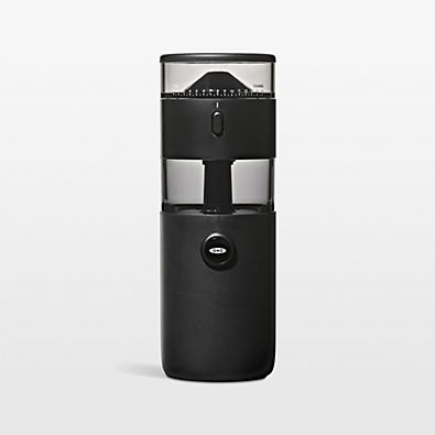 View OXO Brew Compact Conical Burr Coffee Grinder in Matte Black details