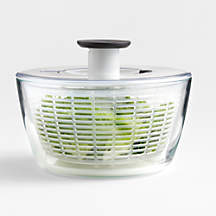 OXO Glass Salad Spinner + Reviews | Crate & Barrel