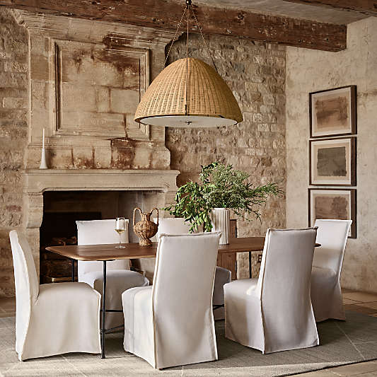 Brussels 88" Solid Oak Wood Dining Table