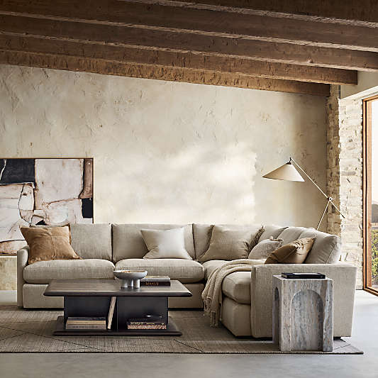 Lounge Deep 3-Piece L-Shaped Sectional Sofa