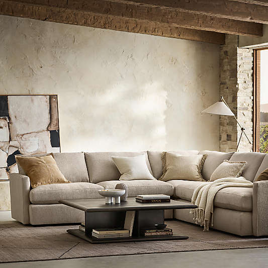 Lounge 3-Piece Left-Arm Bumper Sectional Sofa