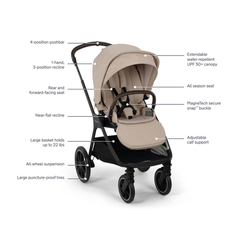 Nuna PIPA Urbn Biscotti Baseless Baby Car Seat + TRIV lx Next Stroller Travel System - image 7 of 8