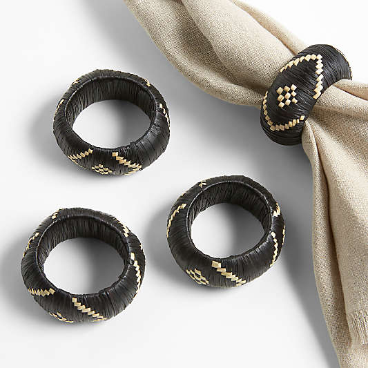 Paano Handwoven Napkin Rings, Set of 4 by Eric Adjepong